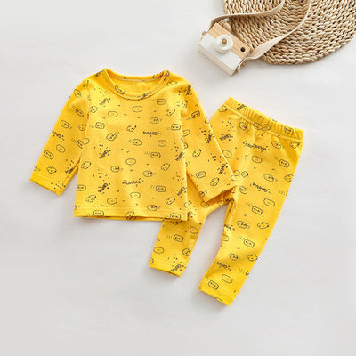 Baby All Over Print Pattern Tops Combo Pants Lovely Sets Home Clothes-4
